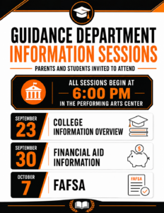 College Info Sessions 2026 6 PM SEPT 23 AND SEPT 30