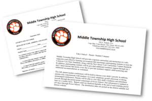 MIDDLE TOWNSHIP HIGH SCHOOL FORMS GRAPHIC