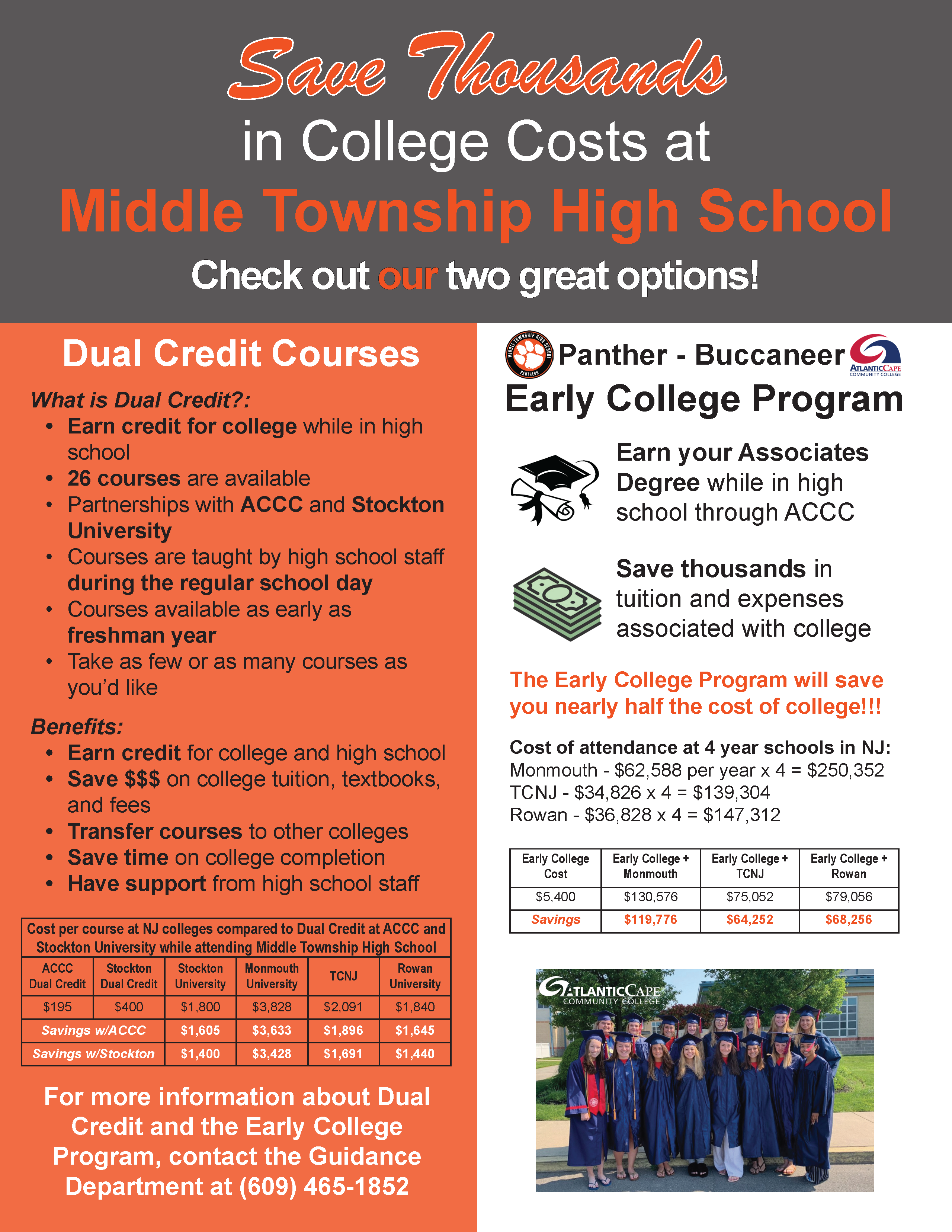 Dual Credit and Early College information flyer 